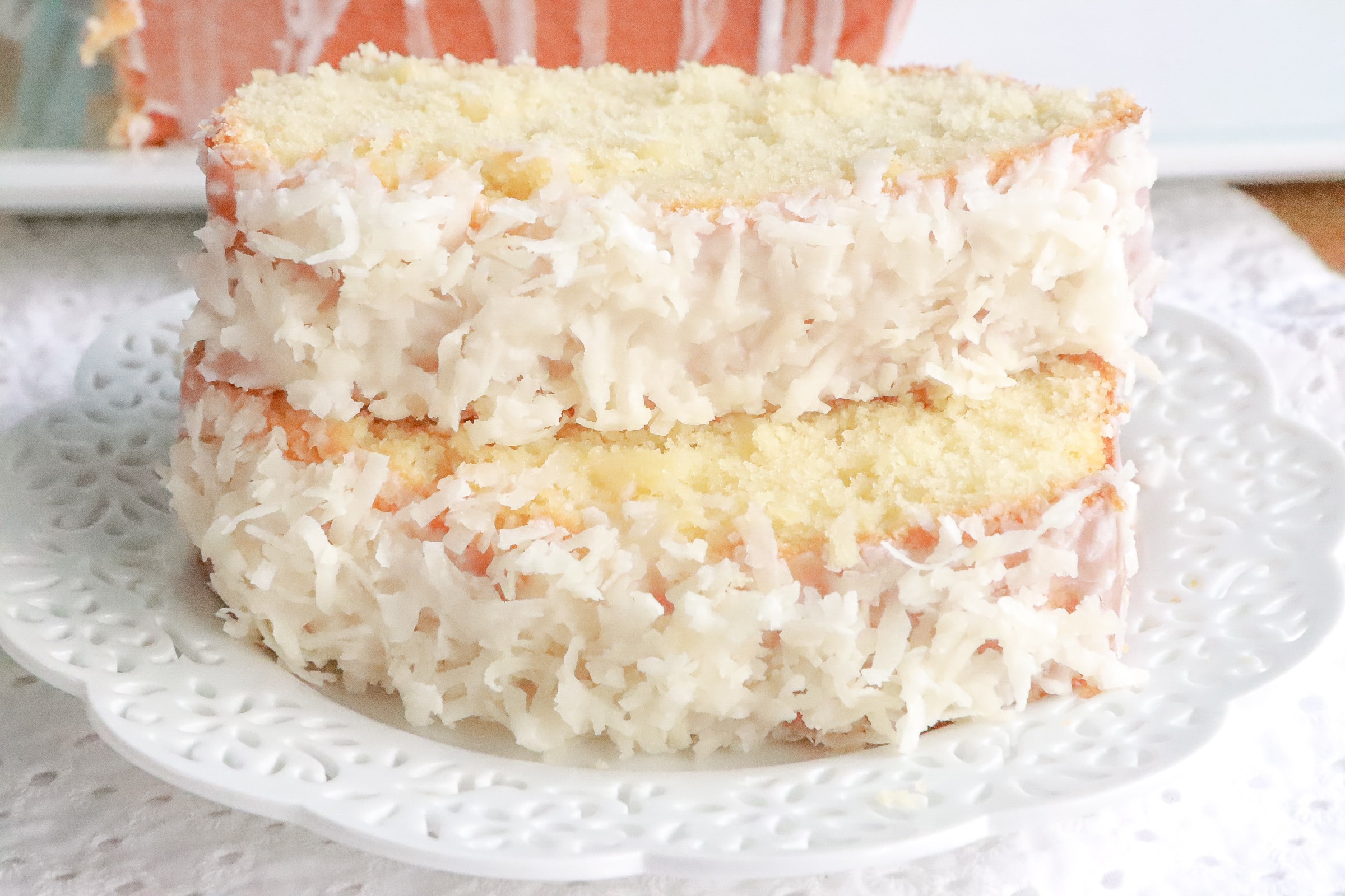 Coconut Pound Cake MOIST, FLUFFY + Coconut Glaze