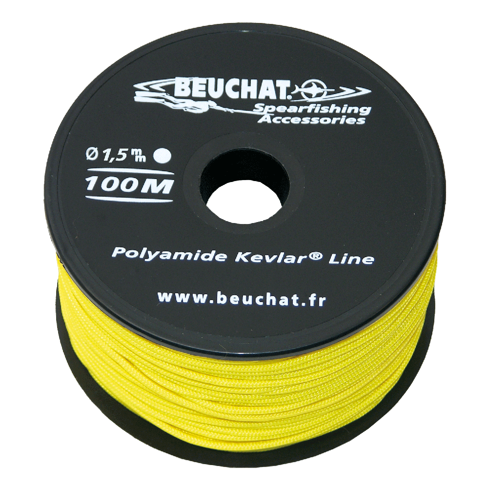 Roll nylon KEVLAR 1,5mm Yellow line DIVE COLLECTION