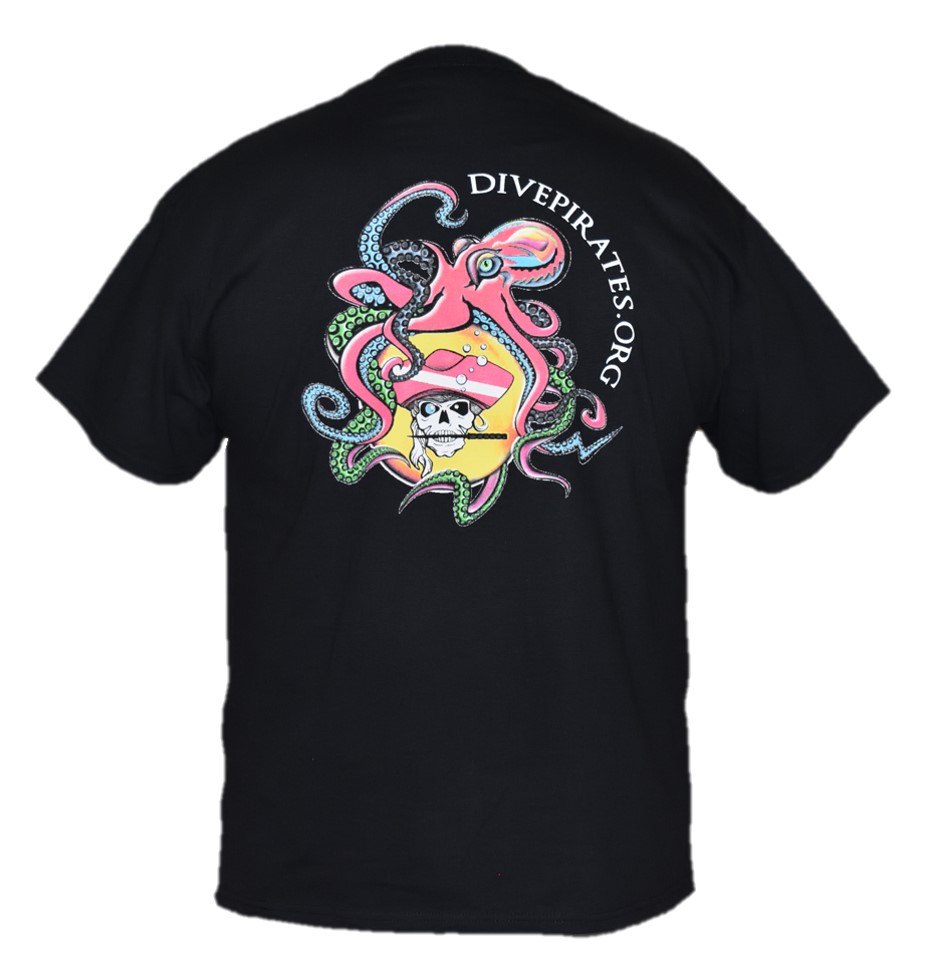 Men's Kraken Tshirt 100 cotton Dive Pirates Foundation