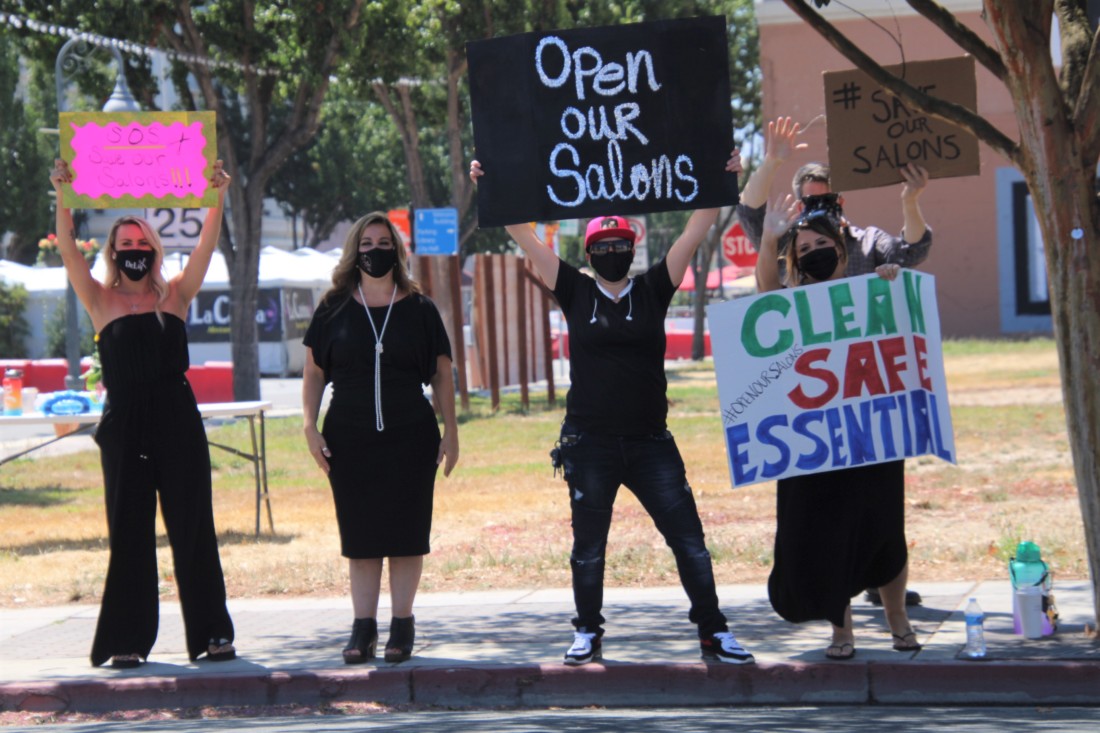 Hair stylists rally in Hollister BenitoLink