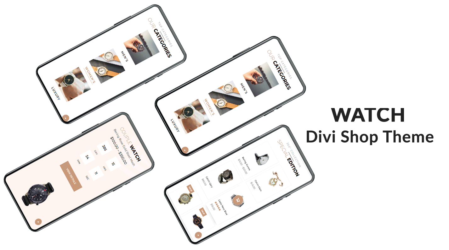 Divi Watch Store Theme Divi Professional