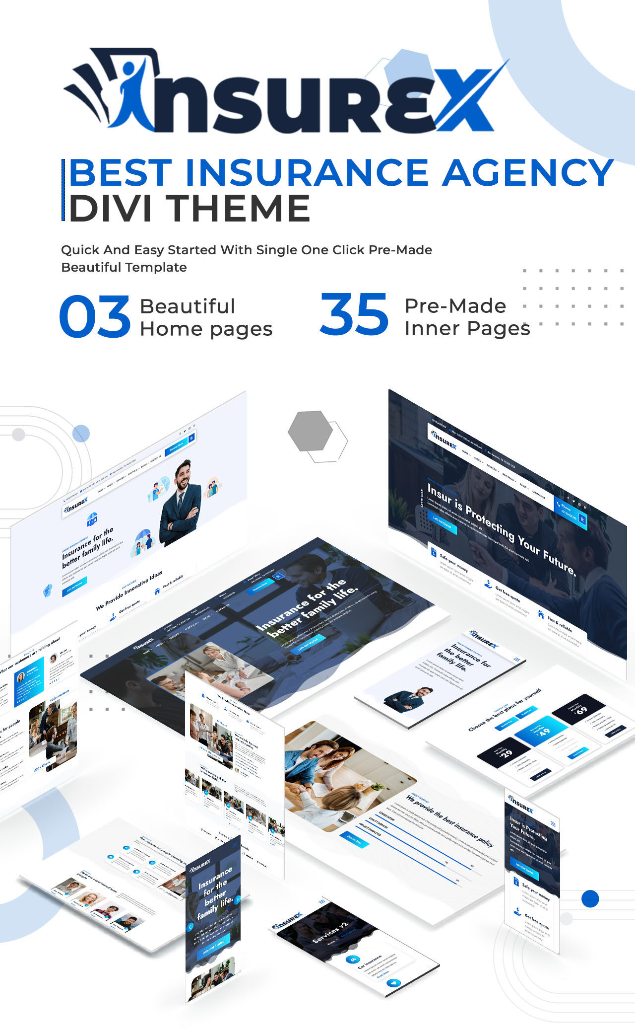 Insurex Divi Insurance Agency Theme