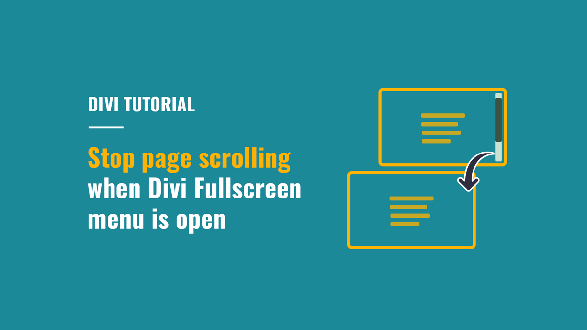 Disable Page Scrolling When Divi Fullscreen Menu Is Open Divicio.us