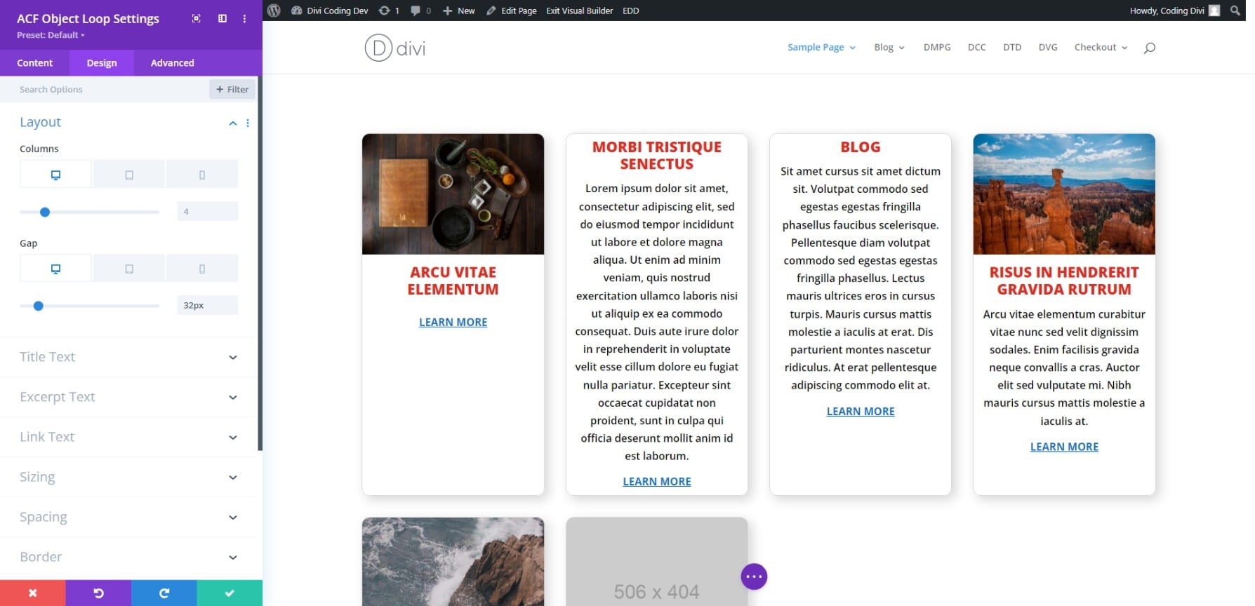 Layout Divi Coding Store