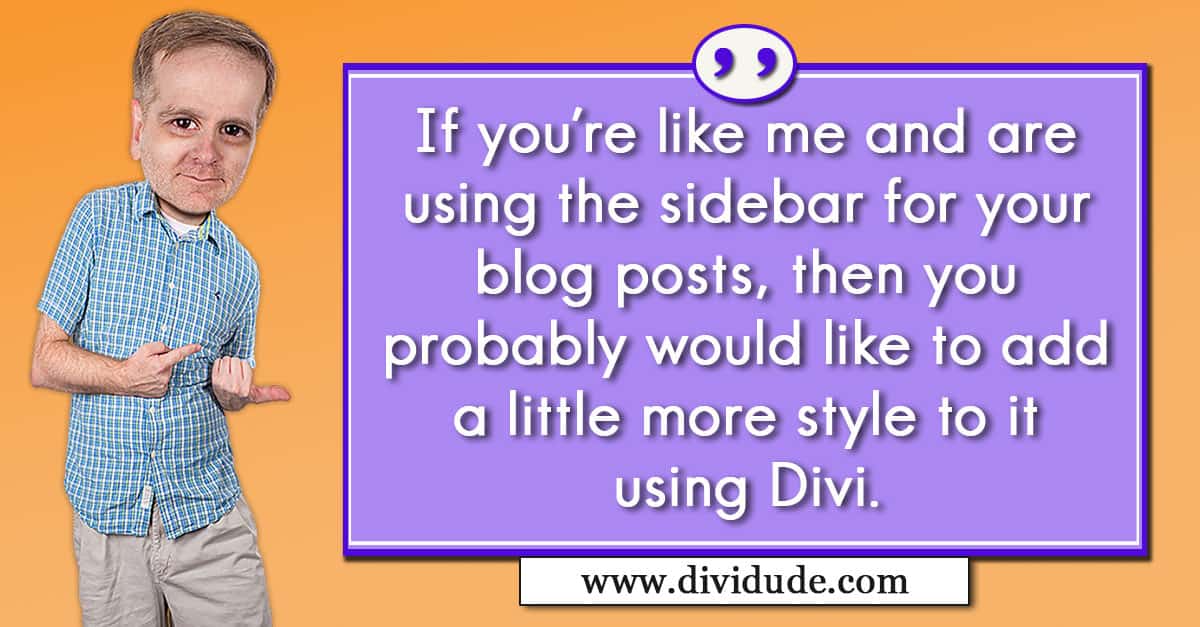 How to Customize Sidebar in Divi