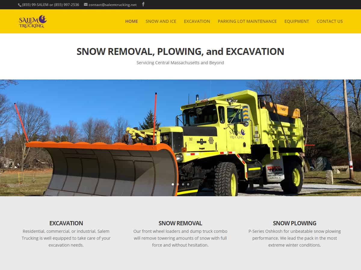 Salem Trucking (Transportation Divi Website Example) Divi Gallery