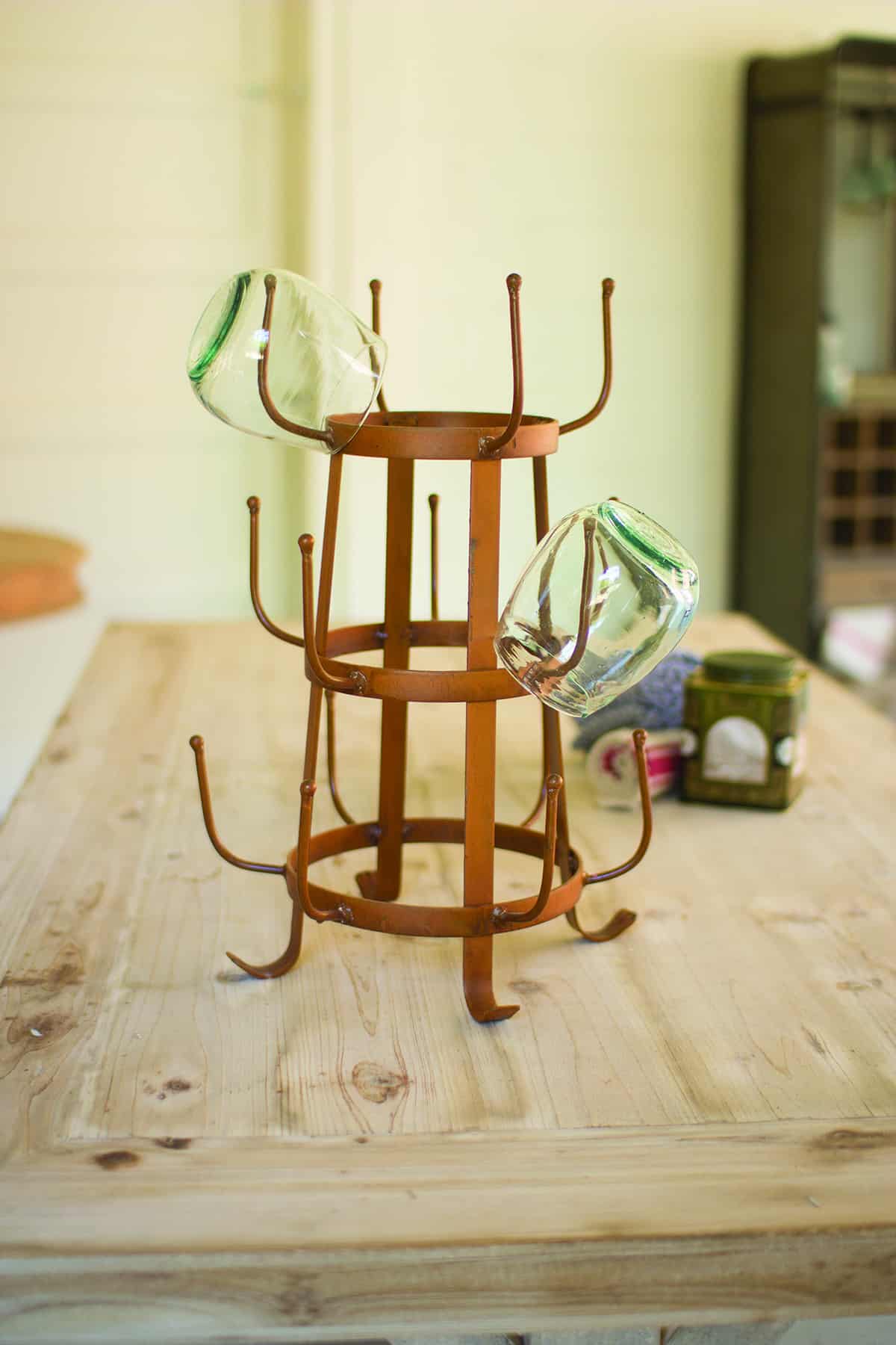 Rustic Iron Glass Drying Rack Divine Blinds in Reno Nevada