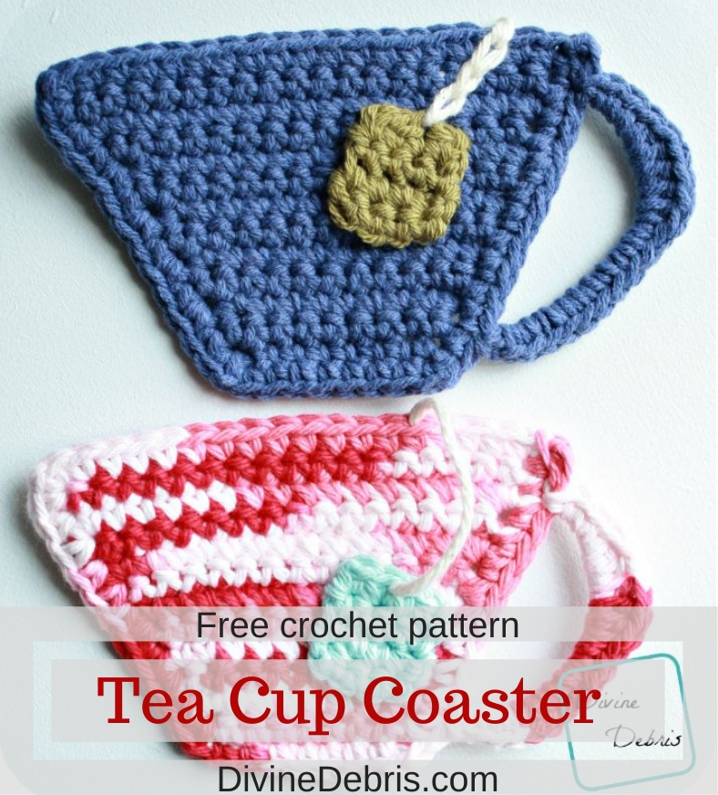 Tea Cup Time a free tea cup applique/coaster crochet pattern