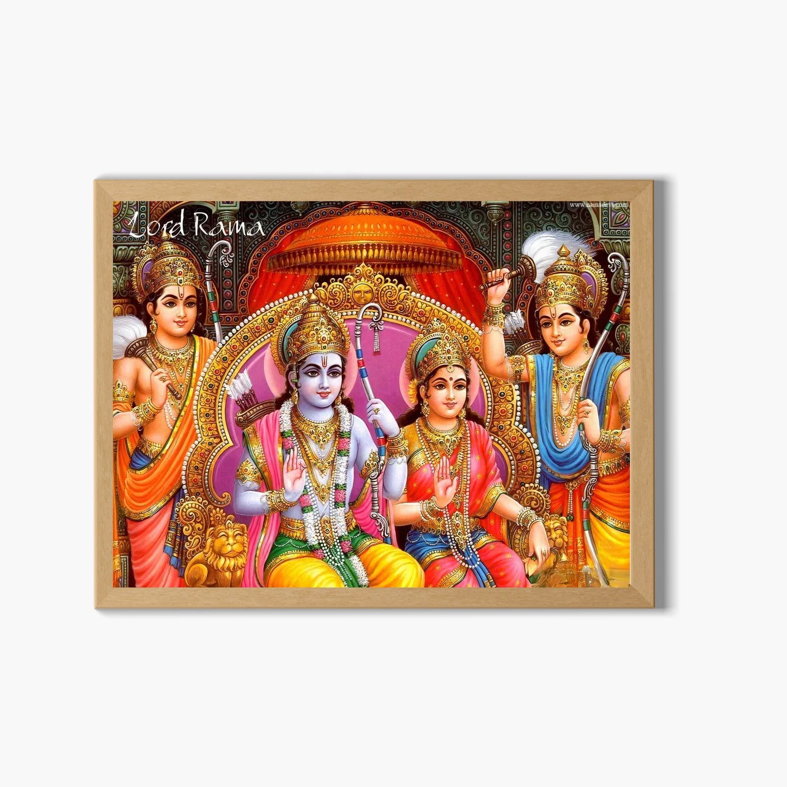 Lord Radha Krishna Photo Frame Hindu God Wall Art Spiritual Décor