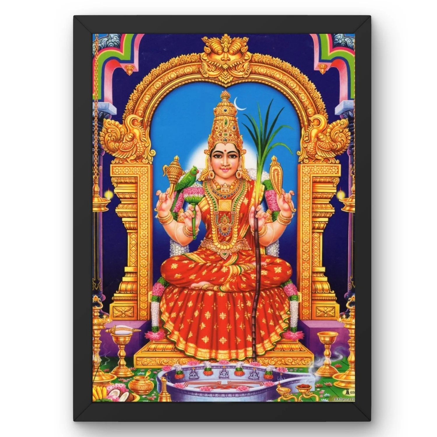 Lord Balaji Photo Frame Hindu God Wall Art Spiritual Décor for Home