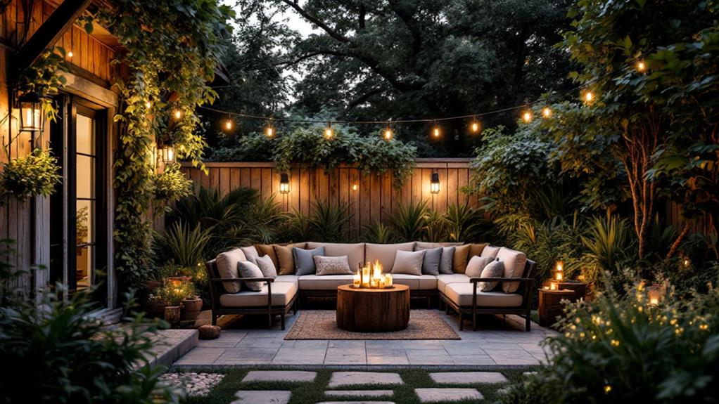 Use Lighting to Make an Intimate Backyard Reception More Romantic