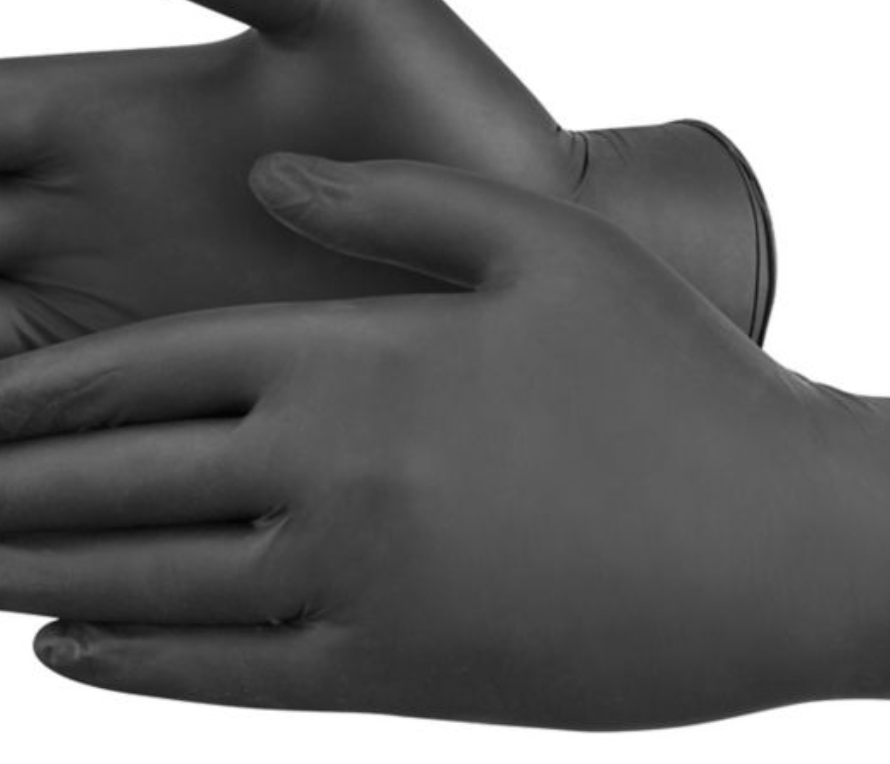 Duracore Black Nitrile Gloves for Industrial Use Small Divine