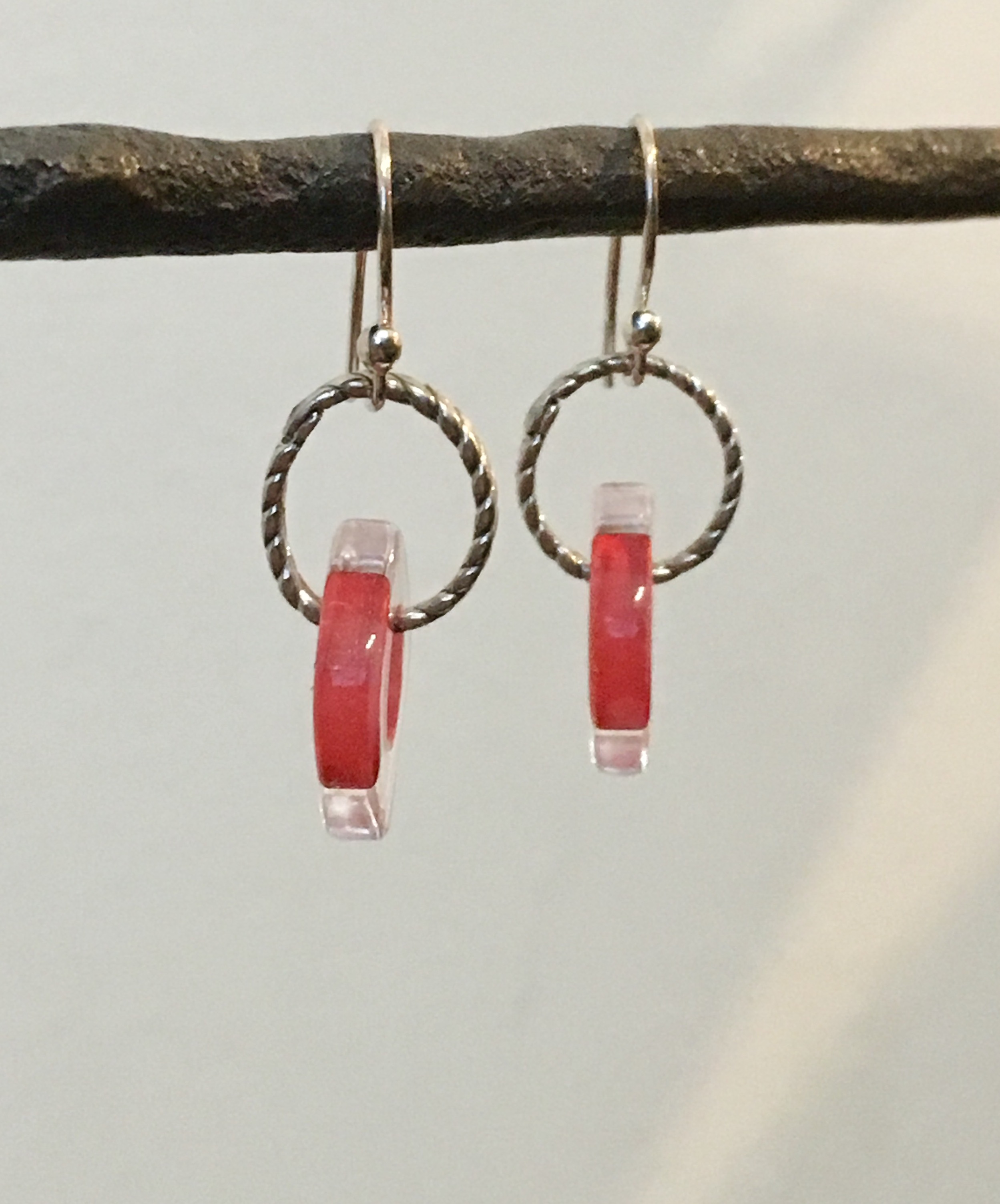 Markels Flameworked Glass Bead Earrings Diving Cat Studio Gallery