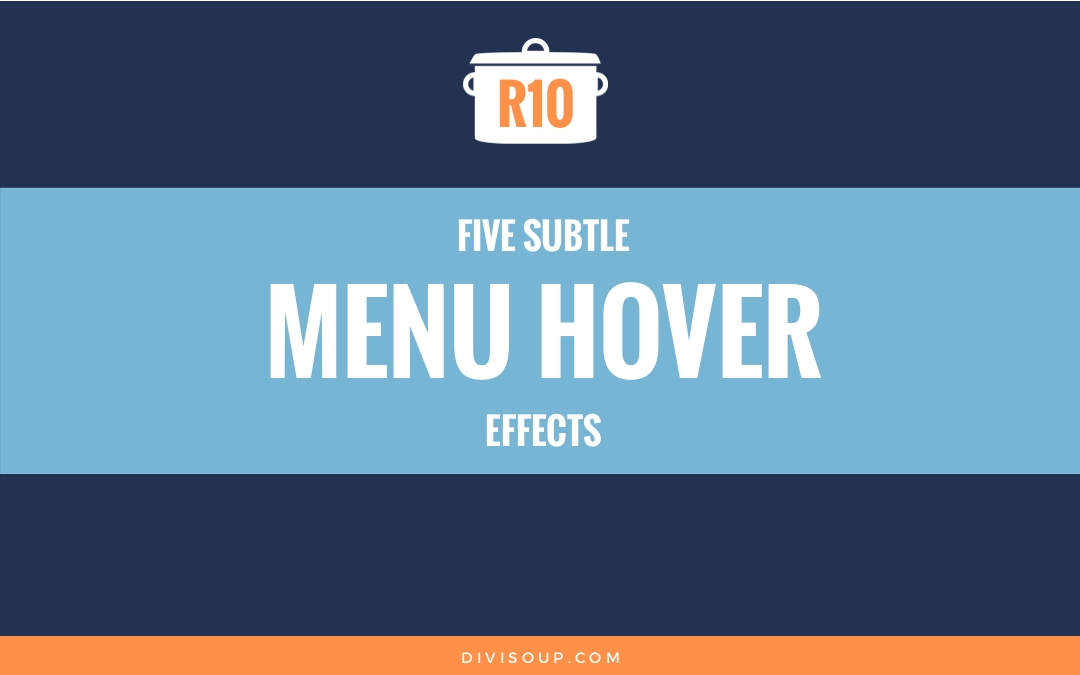 R10 Five Subtle Menu Hover Effects