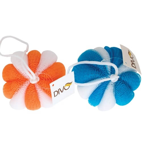 L010Bath Sponges Orange & Blue Divo