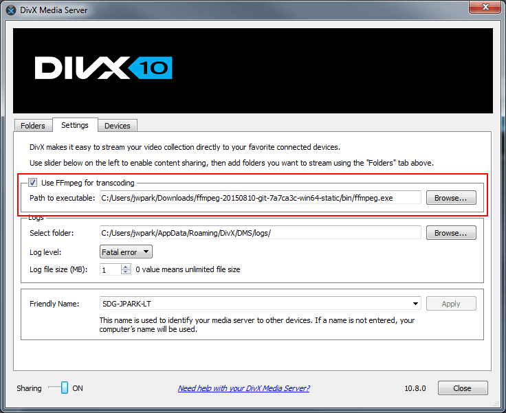 How to use the DivX Media Server to stream .mkv files to my Xbox360