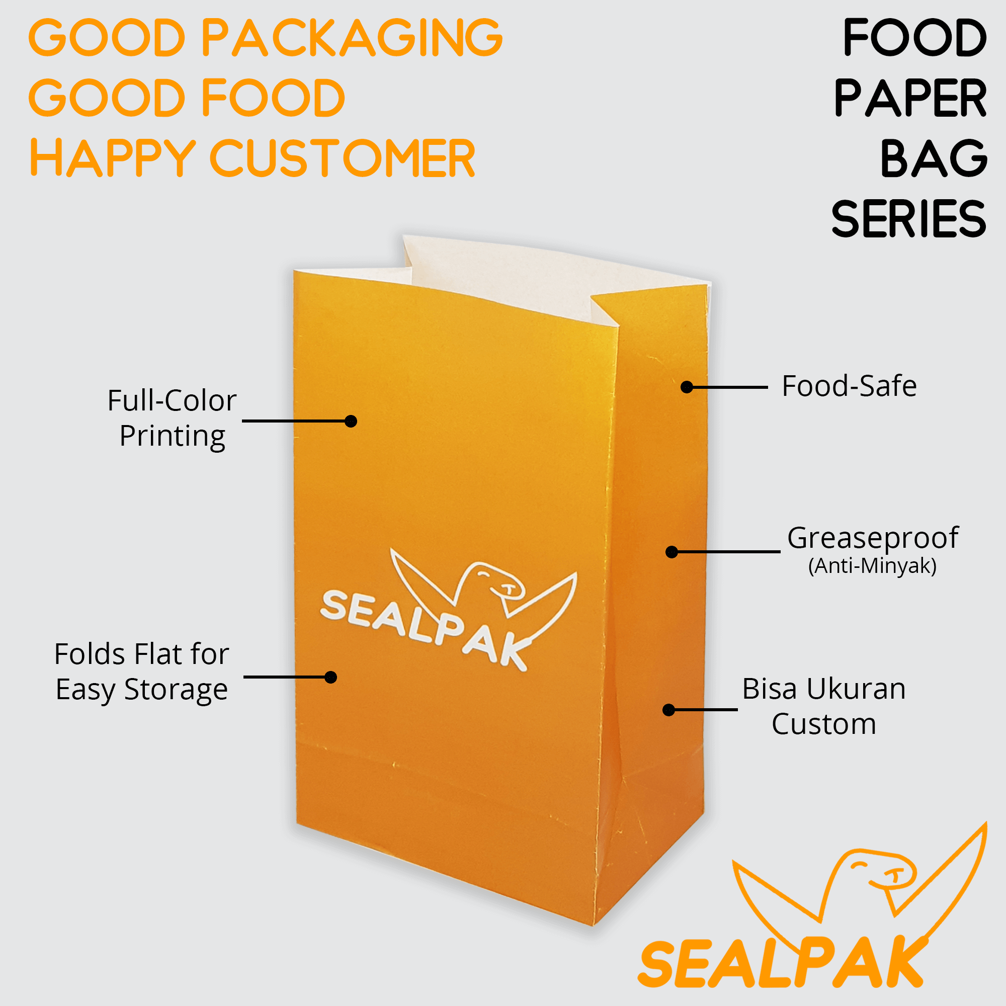 Cetak Food Paper Bag Custom DIWPRINTING x SEALPAK.ID