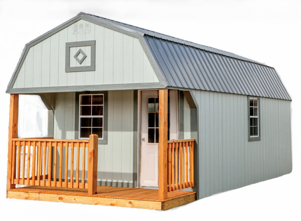 Lofted Porch Storage Building by Better Built Portable Storage