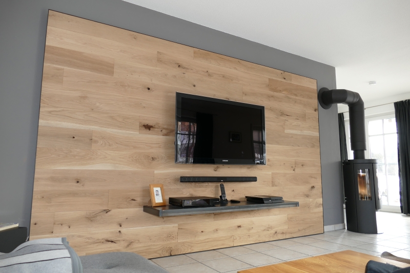 Hifi Wand aus Eichenholz Bauanleitung zum Selberbauen
