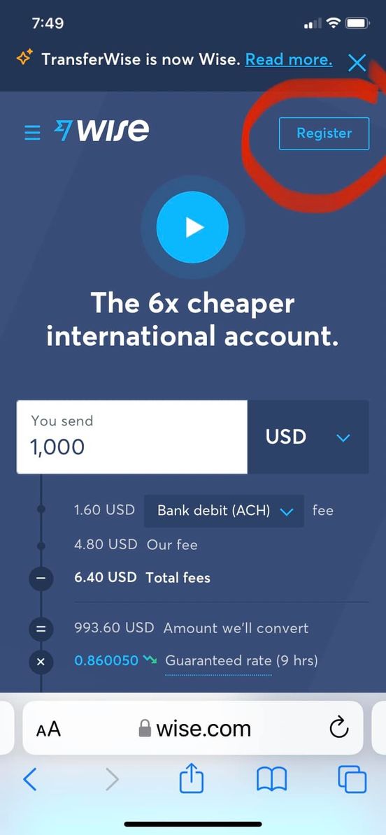 Wise Payment Instructions DIY55
