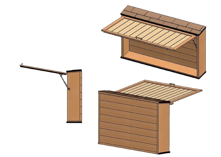 Outdoor TV with PopUp Door Downloadable Building Plan DIY