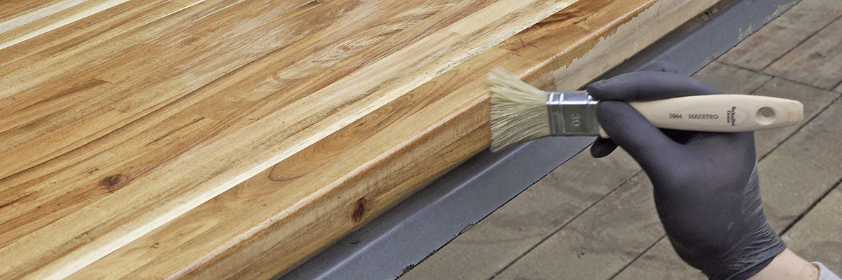 Holztisch ölen Anleitung diybook.ch
