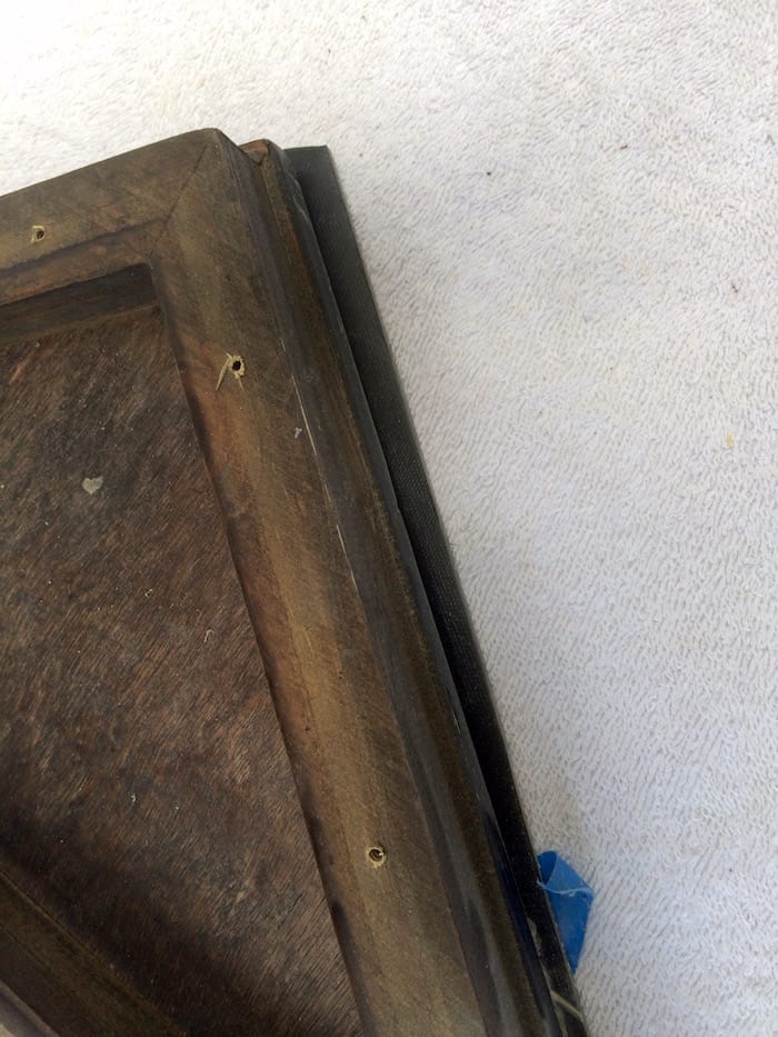 Vinyl Plank Table Top Added to Nesting Tables DIY Candy