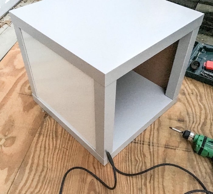 IKEA Lack Hack End Table with Storage DIY Candy