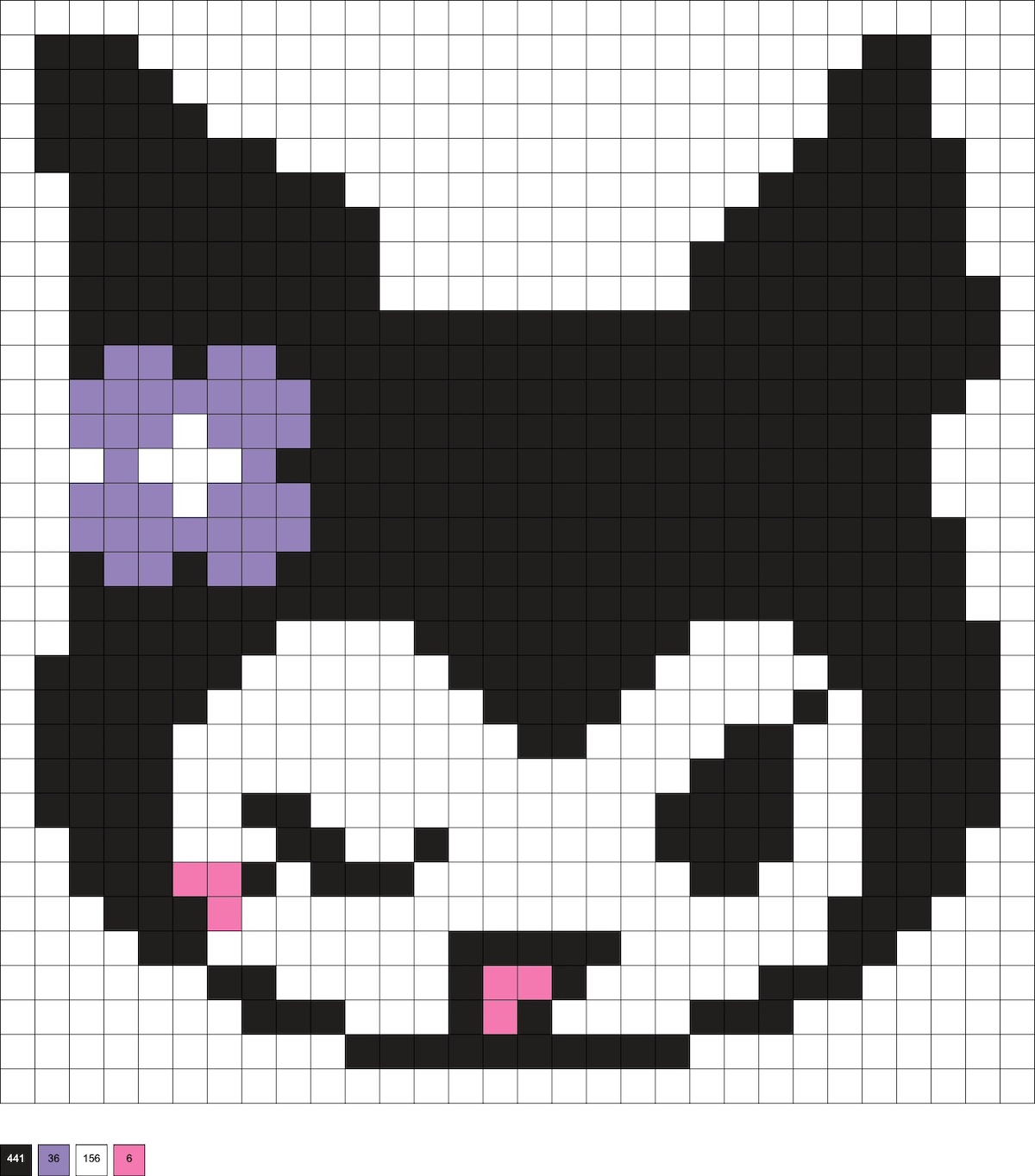 Kuromi Perler Beads (20 Free Patterns)