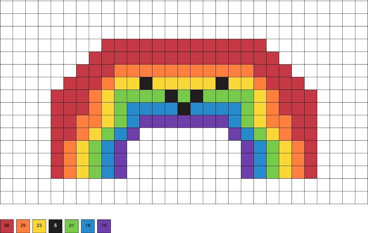 Rainbow Perler Beads (20+ Free Patterns) Artshow24