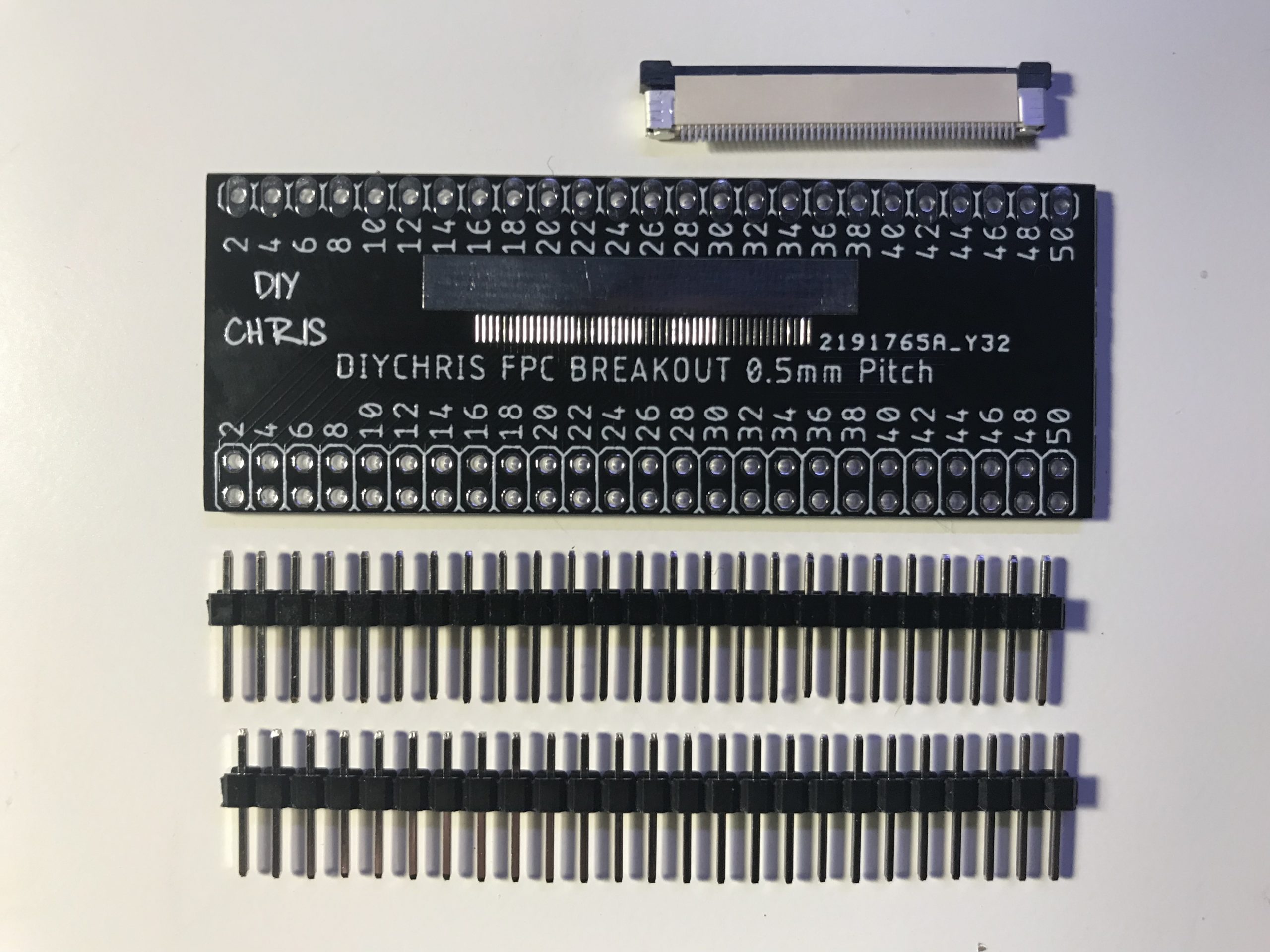 FPC Breakout Board 0.5mm Pitch up to 50 Pins DIY Chris