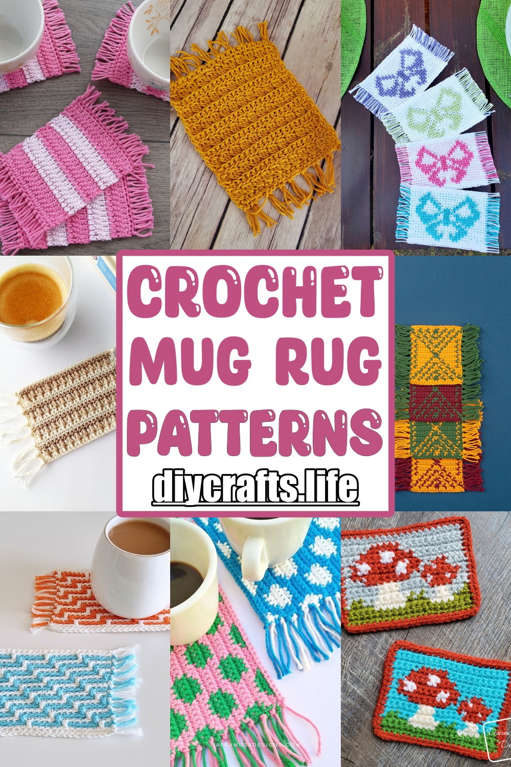 15 Free Crochet Mug Rug Patterns DIY Crafts