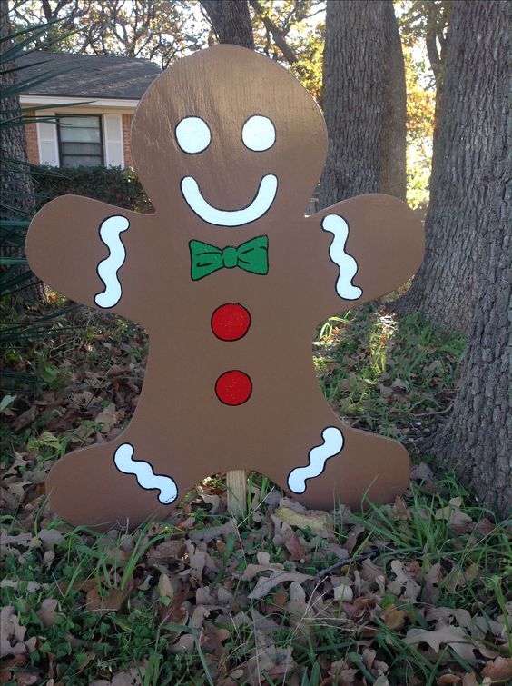 DIY Outdoor Christmas Decorations Gingerbread Man DIY Cuteness