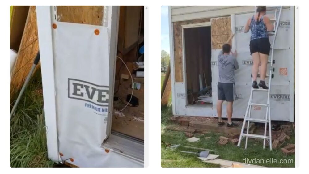How to Install House Wrap on a Shed DIY Danielle®