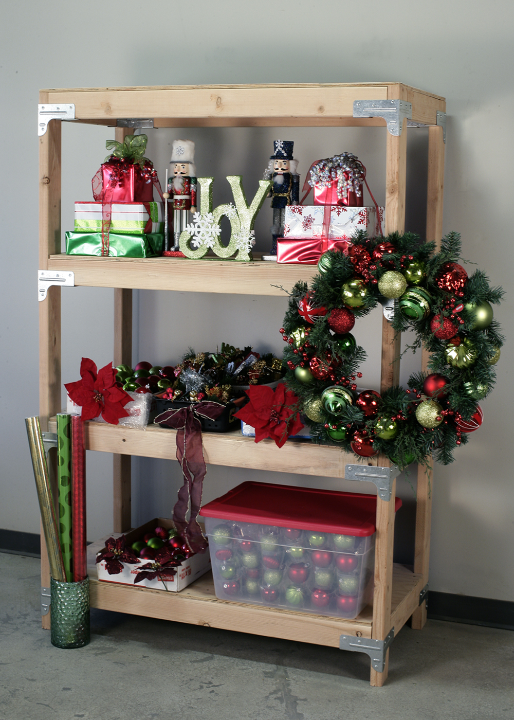 Get Organized With Holiday Storage Shelves DIY Done Right