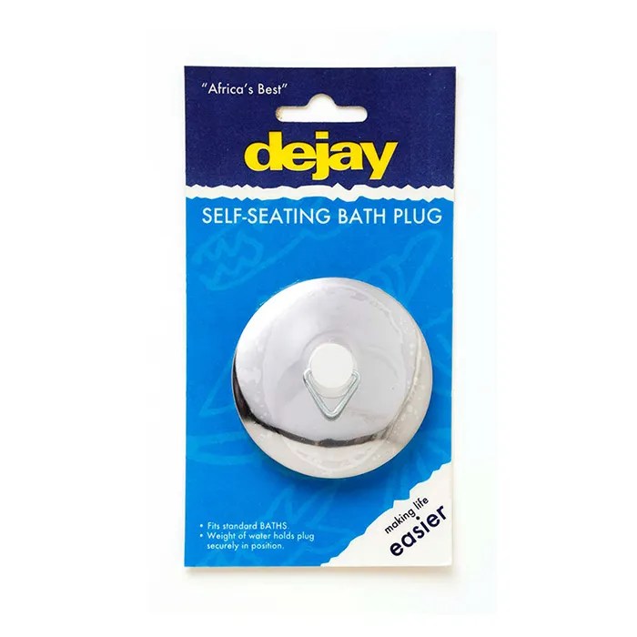 Dejay Chrome Self Seating Bath Plug DIY Superstore