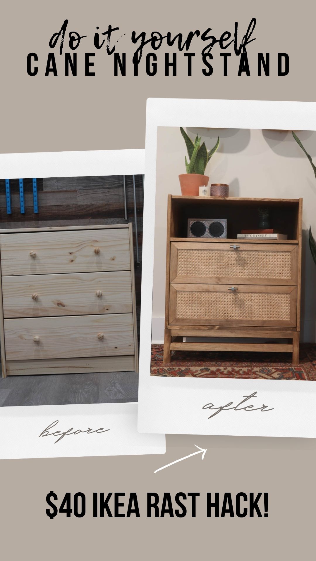 DIY Ikea Hack Easy Woven Cane Nightstand LaptrinhX / News