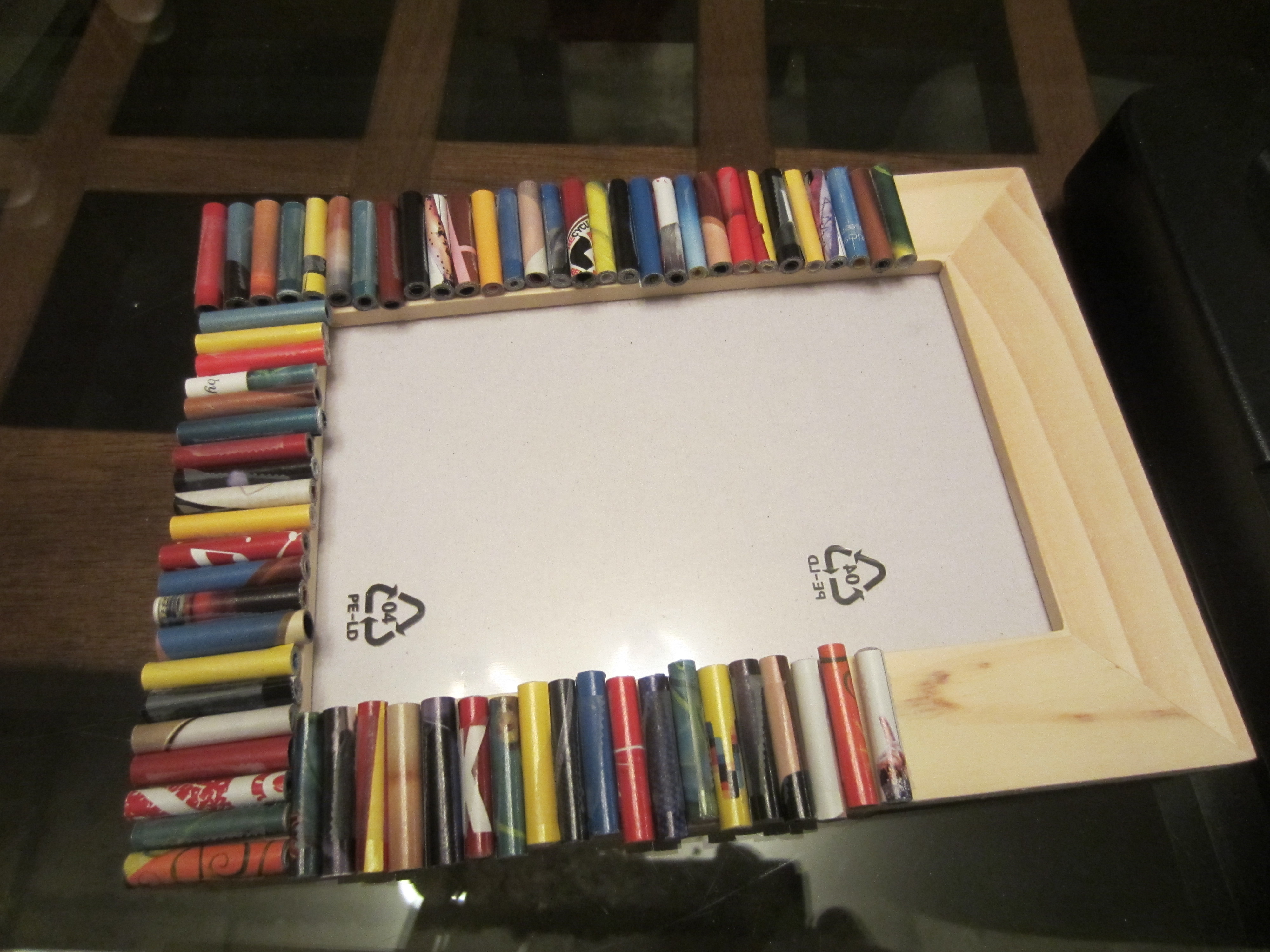 Recycled Magazine Frame DIY Inspired