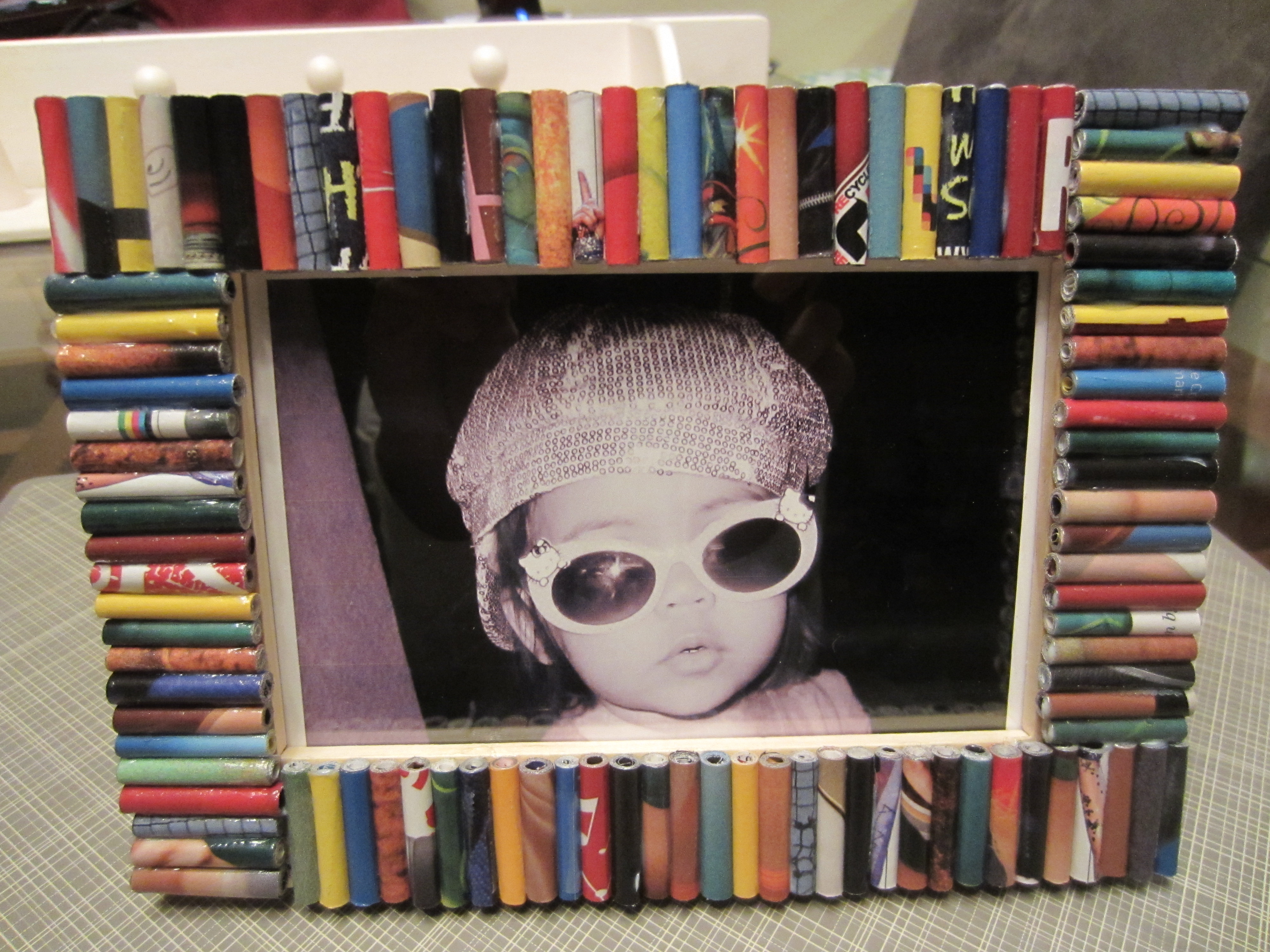 Recycled Magazine Frame DIY Inspired