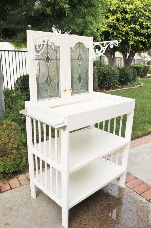 Repurposed Changing Table to Potting Bench DIY Inspired