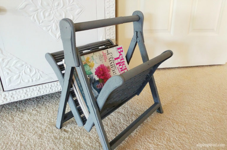 Thrift Store Magazine Rack Upcycle DIY Inspired