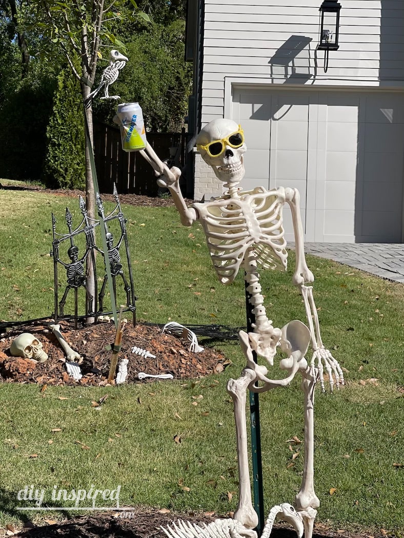 Halloween Decorating with Skeletons DIY Inspired
