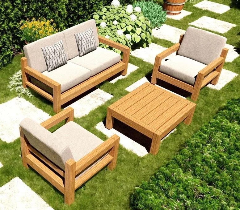 How to Build a Patio Bench and Coffee Table