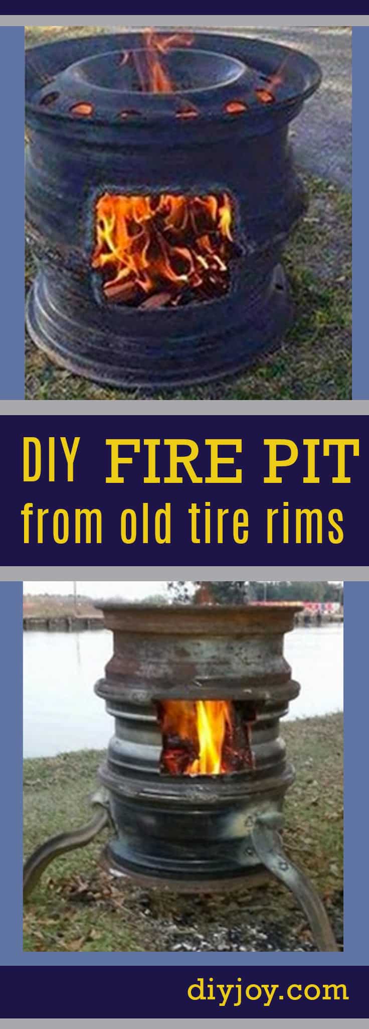 Old Tire Rims Make For The Best DIY Fire Pits