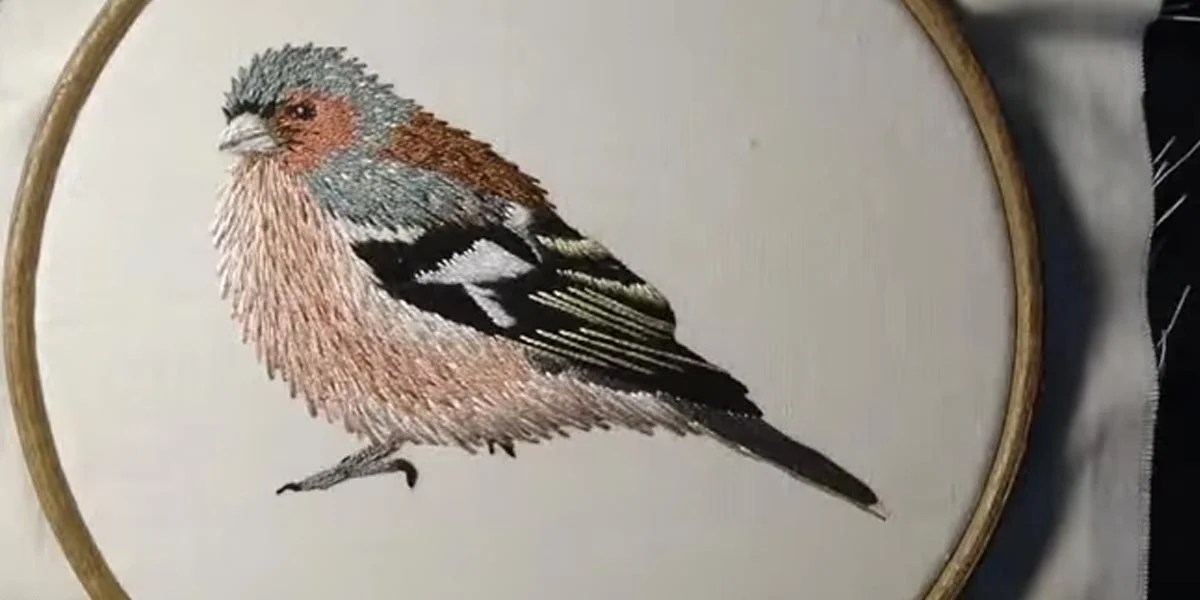 Exquisitely Embroidered Bird Will Look Lovely Hanging on Your Wall or