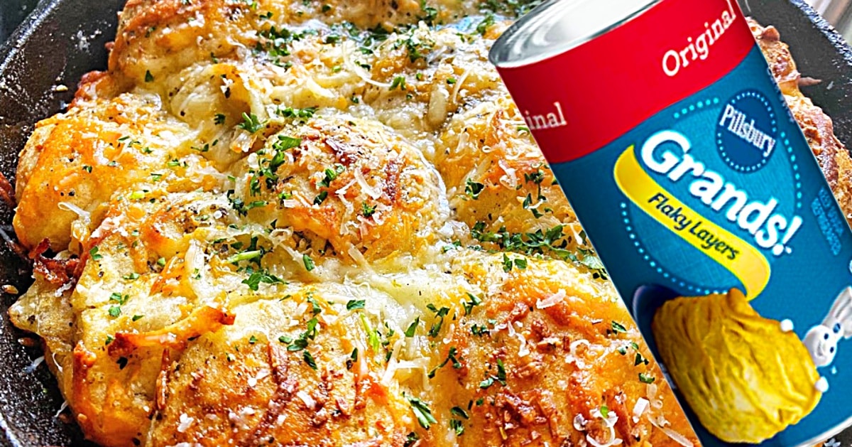 Cheesy Stuffed Biscuit Garlic Bread Recipe