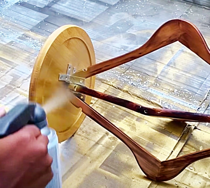 How To Make Side Tables From Coat Hangers