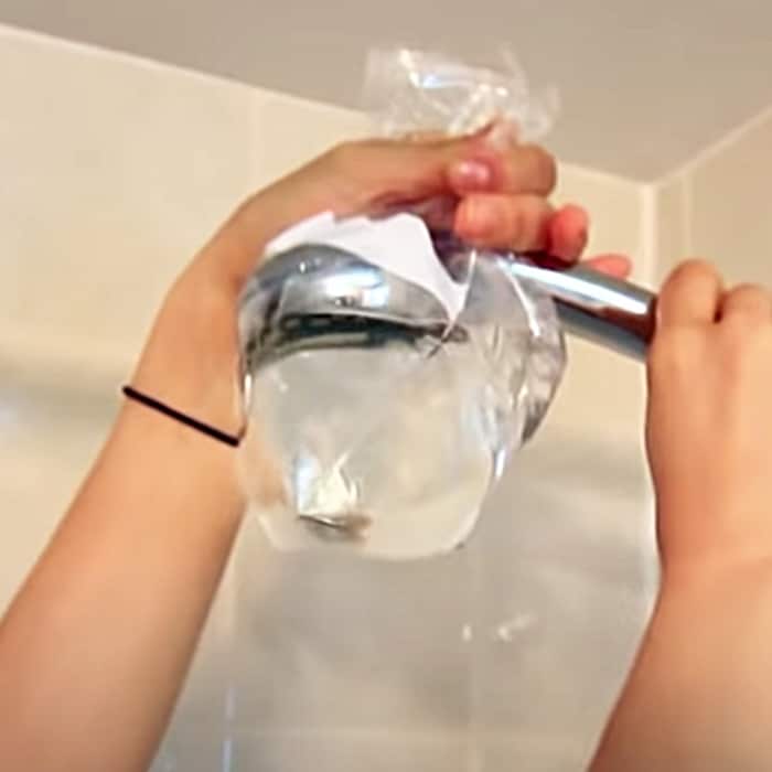 How To Descale A Shower Head With A Plastic Bag