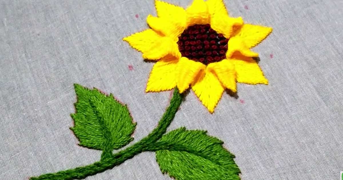 How To Hand Embroider A Sunflower