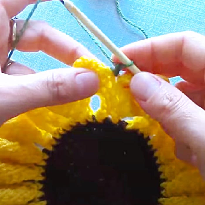 How To Crochet A Sunflower Hot Pad
